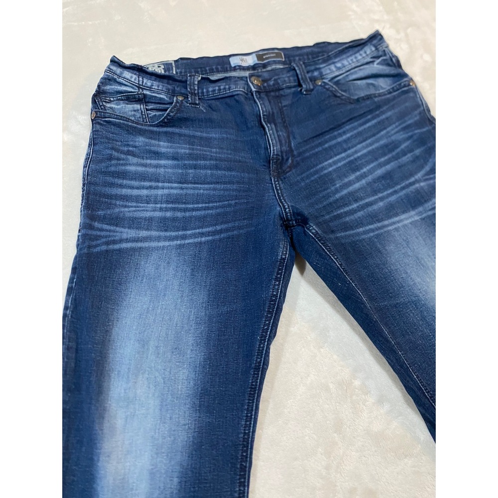 Rock & Republic Mens Straight Leg Jeans Dark Wash 40x32 RMA0208 Blue